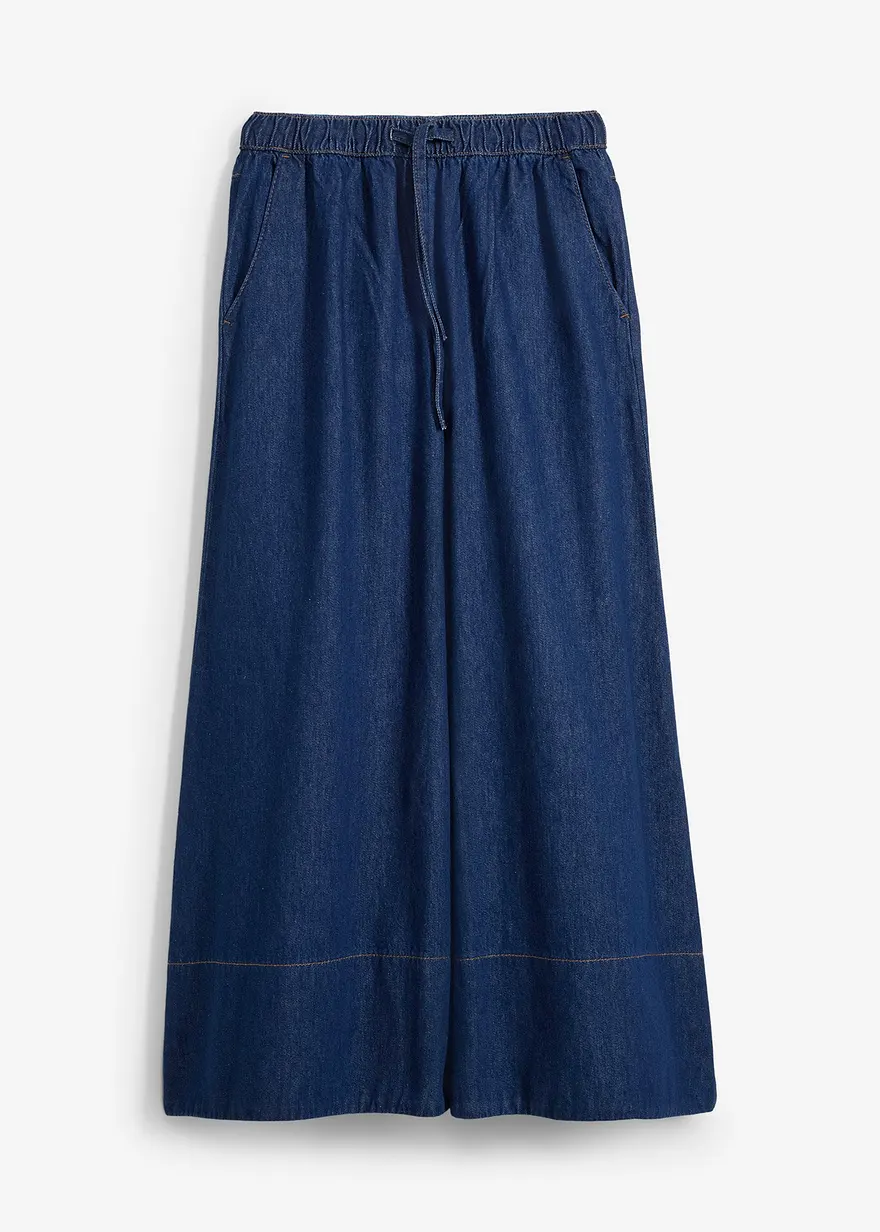 Wide-Leg-Jeans, Mid Waist, Bequembund