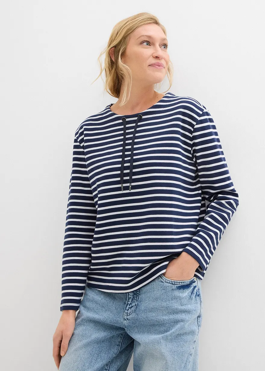 Sweatshirt aus Strukturmaterial