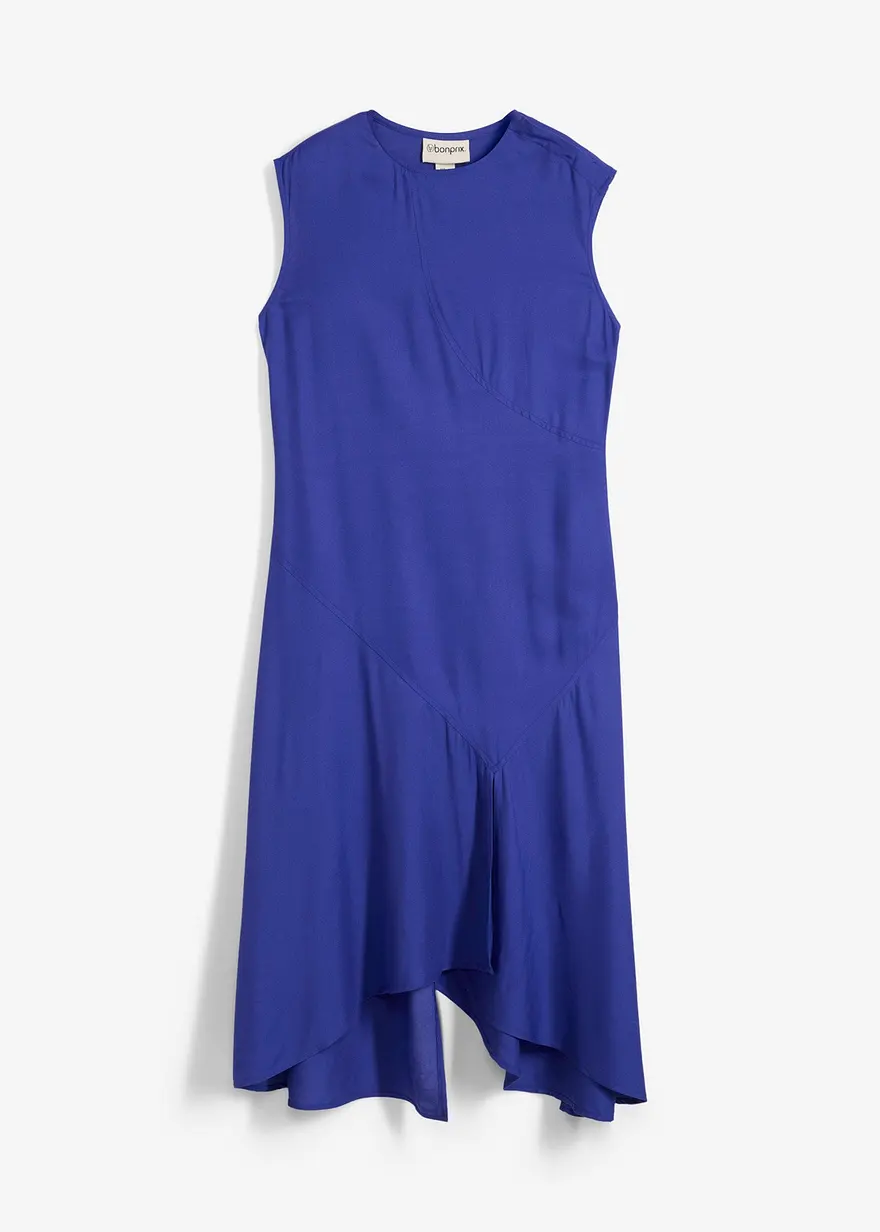 Asymmetrisches Midikleid aus feiner Viskose
