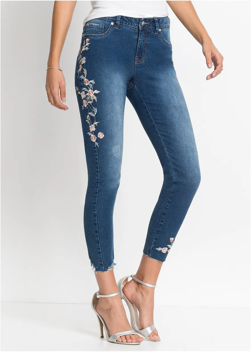 Skinny-Jeans Mid Waist, verkürzt