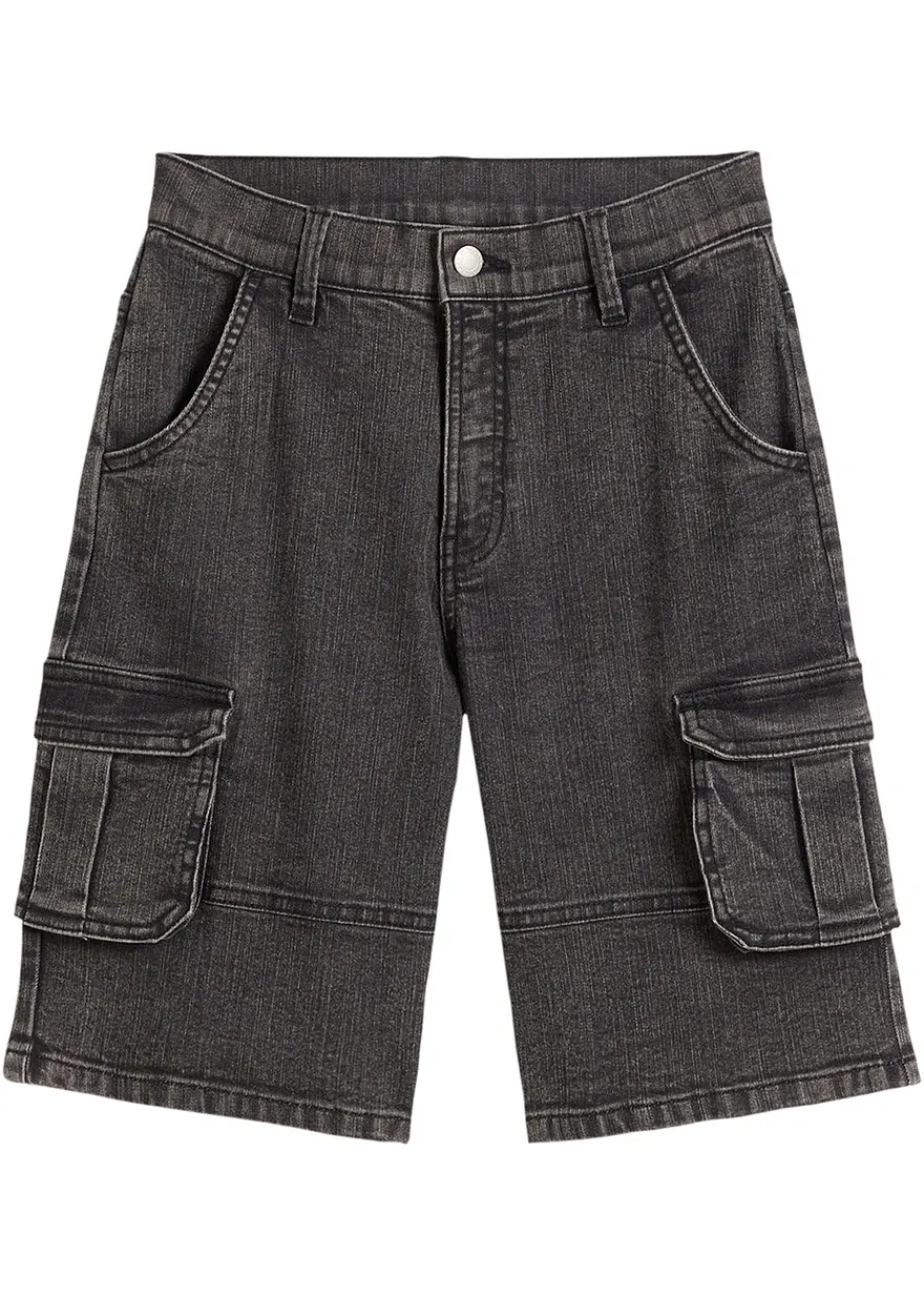 Cargo-Jeans-Bermuda, Loose Fit