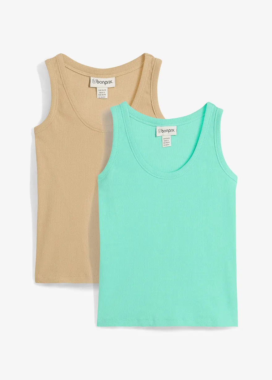 Tanktop mit Bio-Baumwolle (2er Pack)