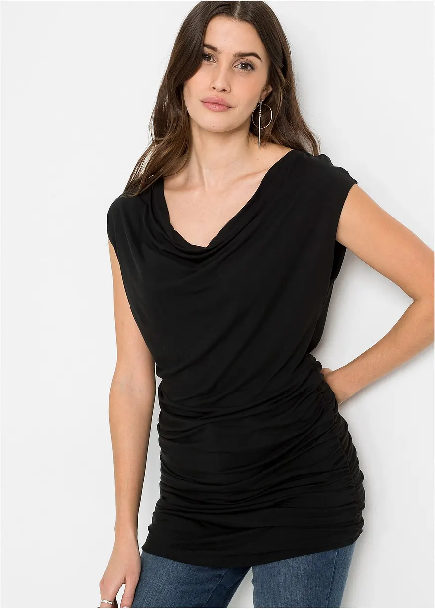 Longshirt mit Raffung