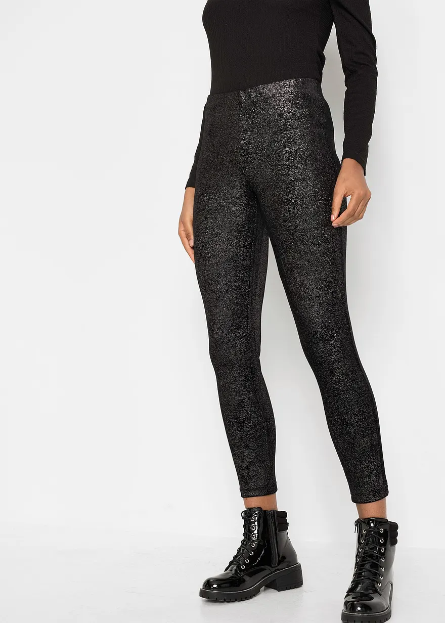 Glitzer Leggings aus Samt