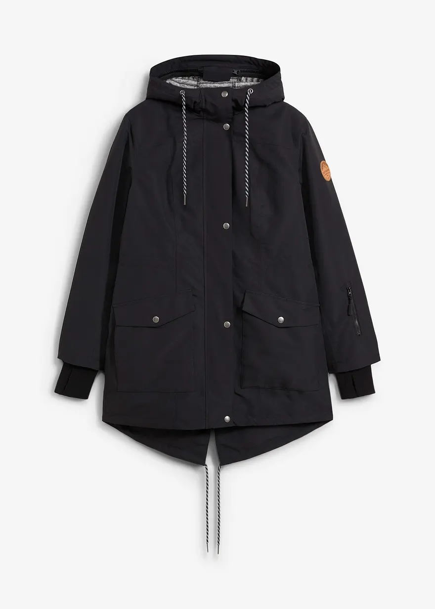 wasserdichte 3in1 Longjacke mit praktischen Taschen