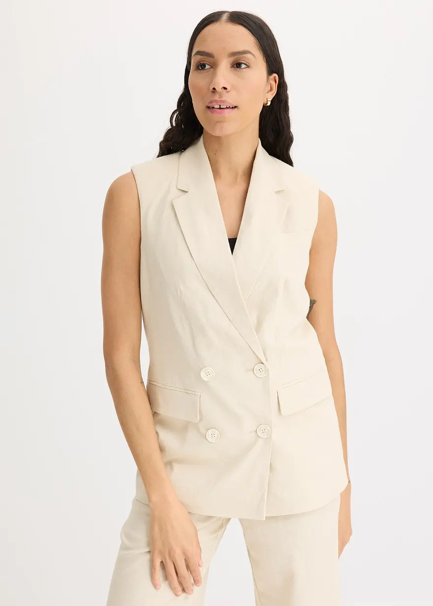 Leinen-Blazer ohne Arm