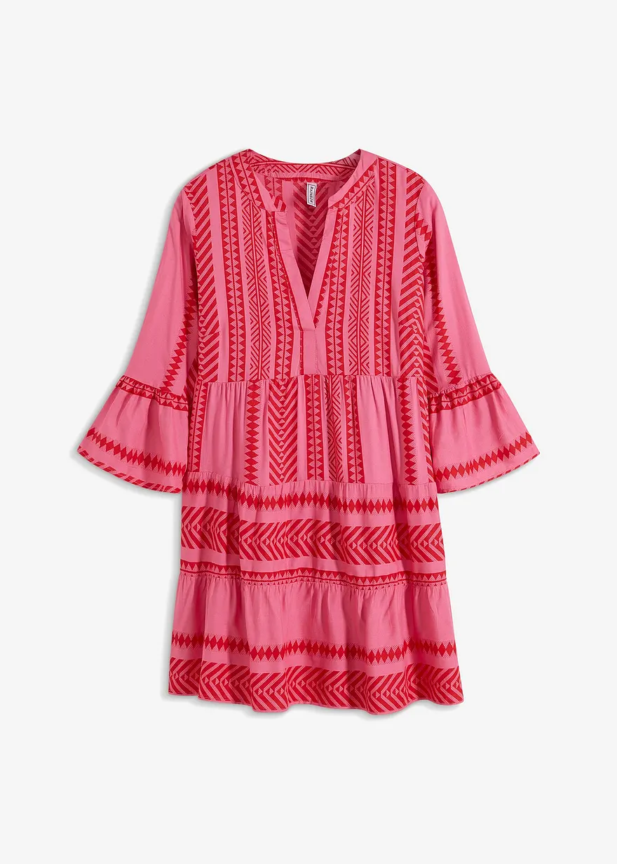 Tunika-Kleid aus fließender Viskose