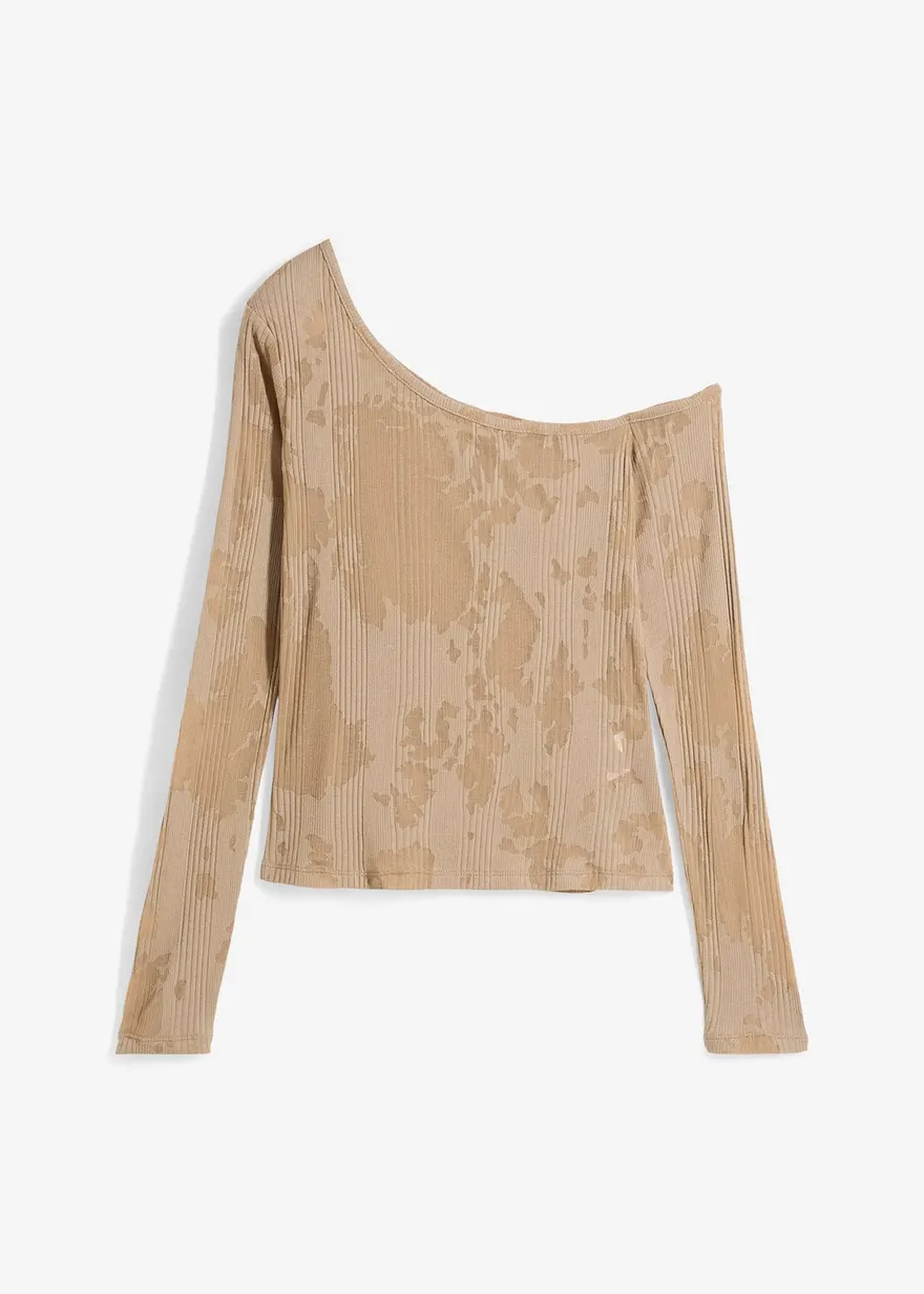 Off-Shoulder-Shirt in Ausbrenner Optik