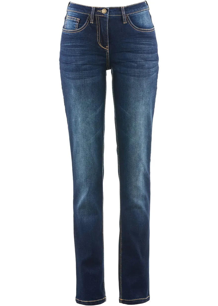 Straight Jeans Mid Waist, Stretch