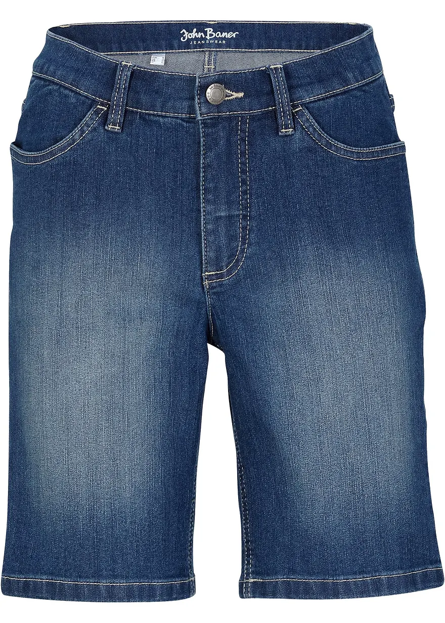 Straight Jeans Bermuda Mid Waist