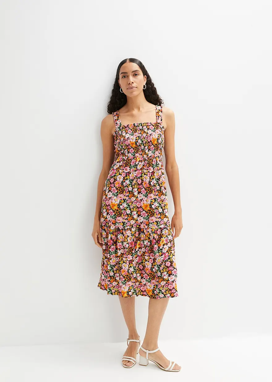 Midikleid aus Viskose