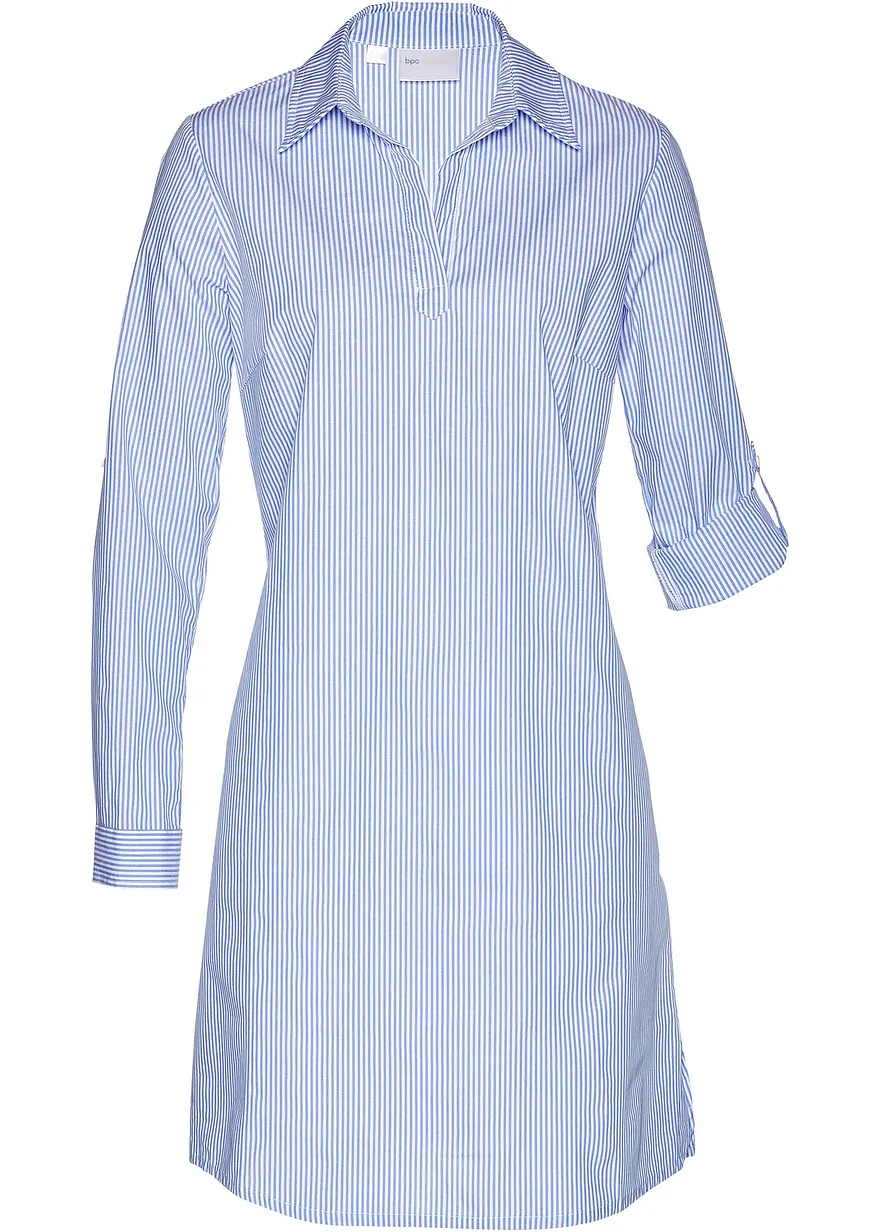 Hemdblusenkleid aus reiner Baumwolle