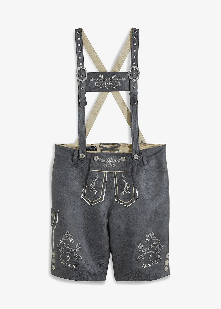 Regular Fit Trachten-Hose aus Lederimitat