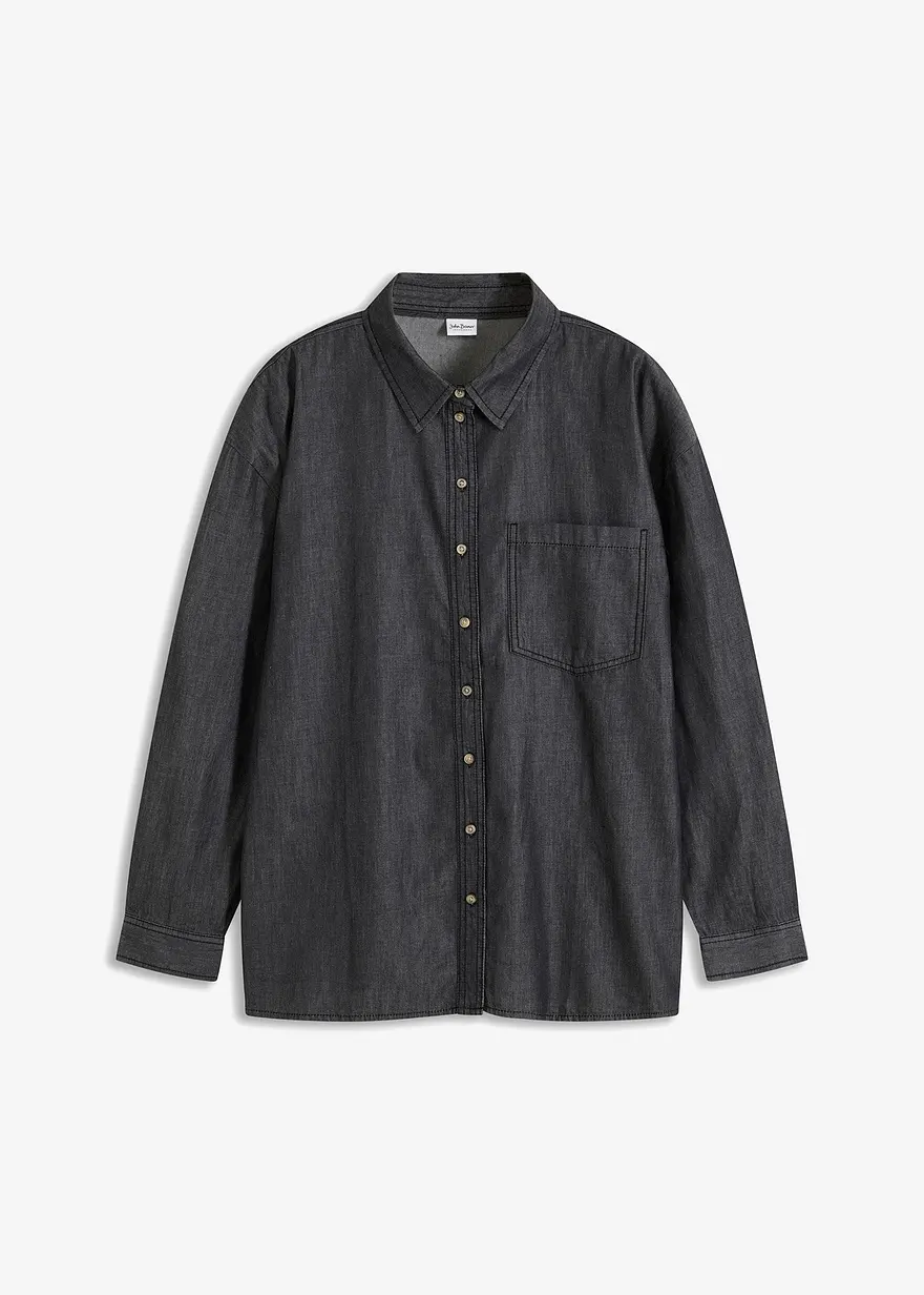Oversized Jeanshemd aus Bio-Baumwolle