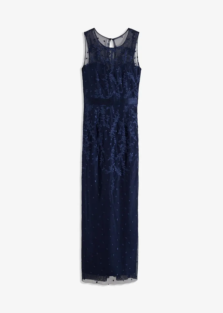 Spitzenkleid mit Stickerei