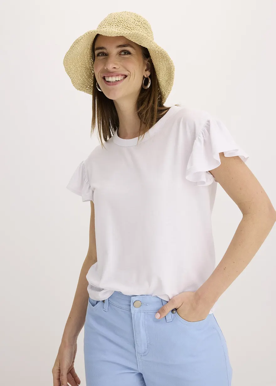 Shirt mit Volants-Ärmeln