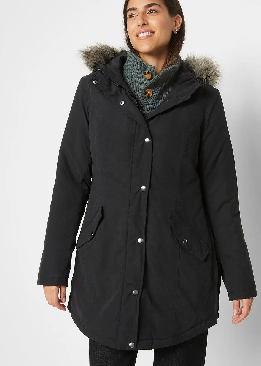 Parka mit seitlichen Reißverschlüssen zur Weitenregulierung