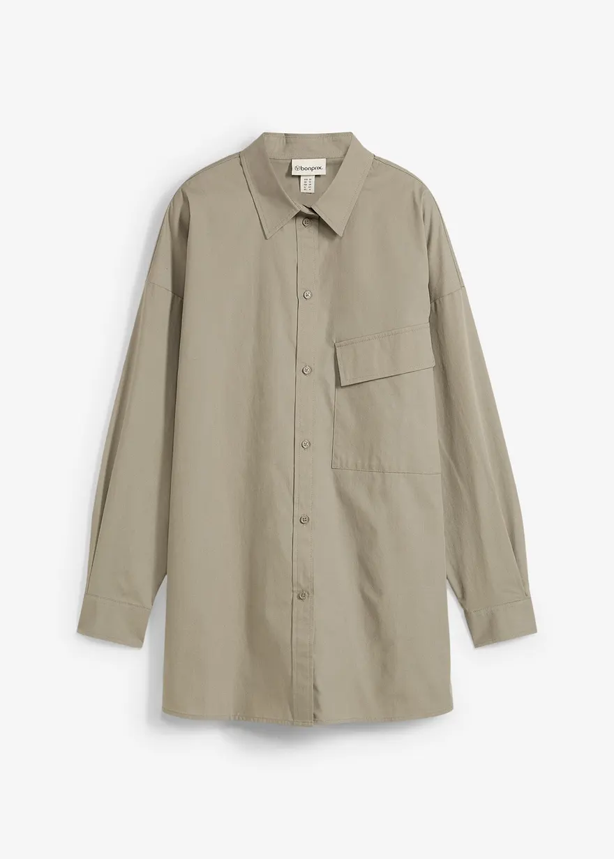 Longbluse aus reiner Baumwolle