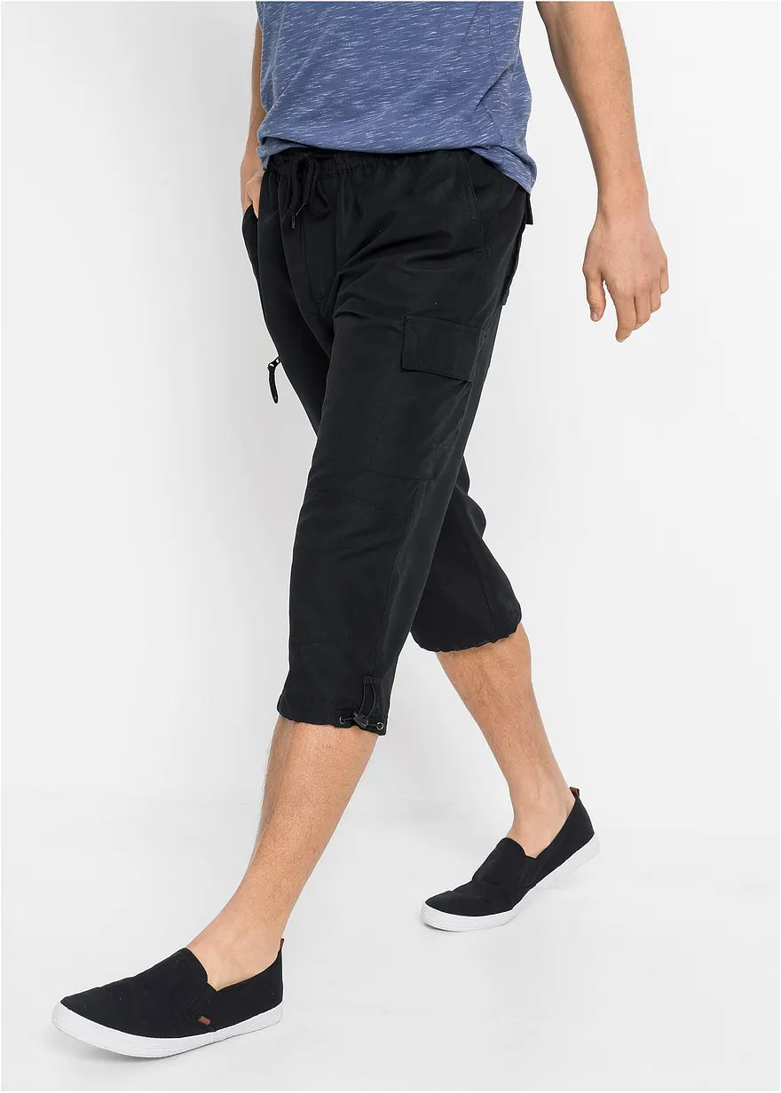 Mikrofaser 3/4-Hose mit Komfortschnitt, Regular Fit