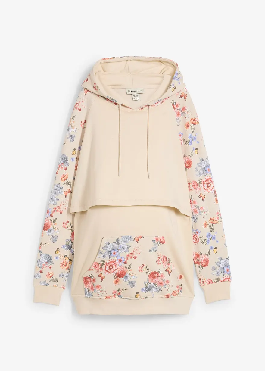 Weiches 2-in-1 Umstands-und Stillsweatshirt