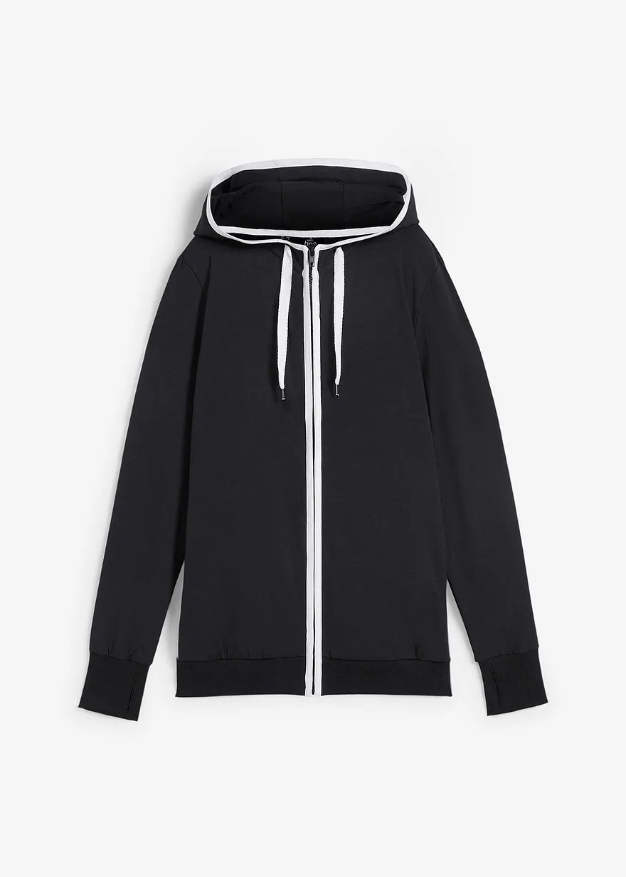 Stretch-Sweatjacke mit Baumwolle