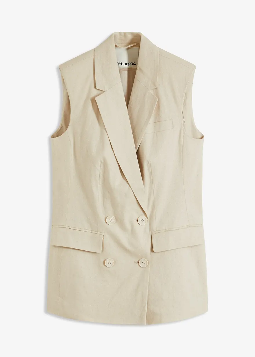 Leinen-Blazer ohne Arm