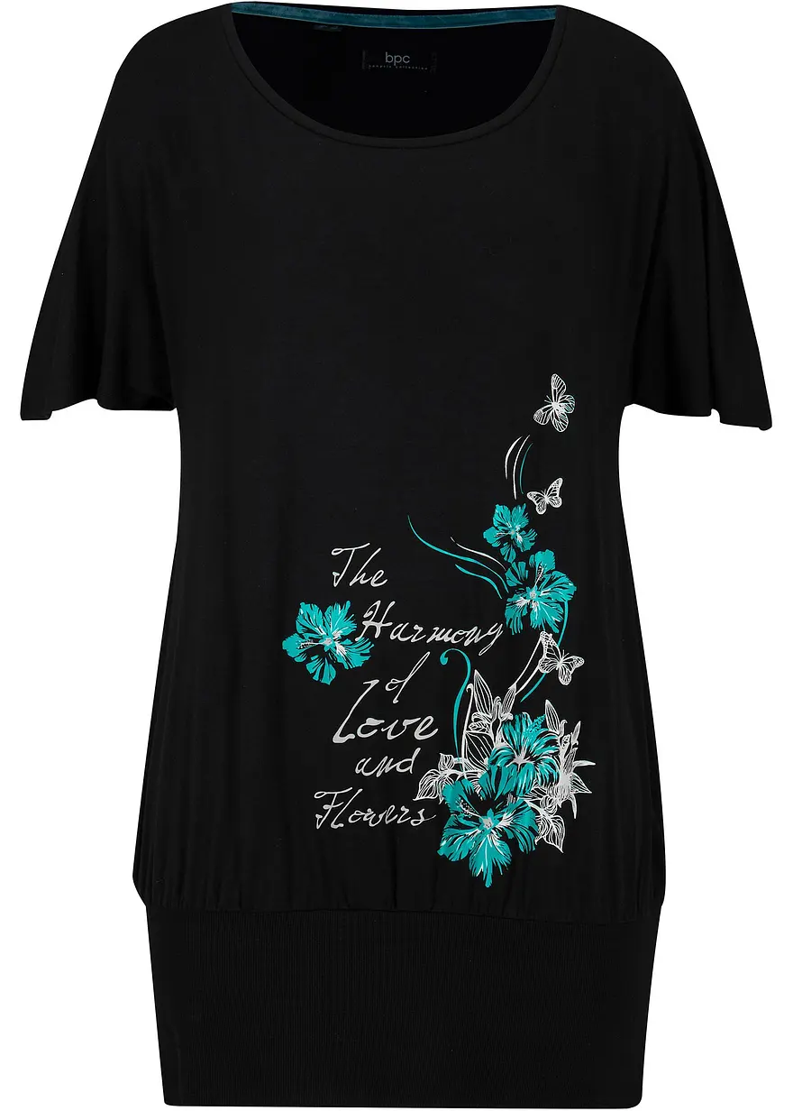 Shirt mit U-Boot Ausschnitt, Halbarm
