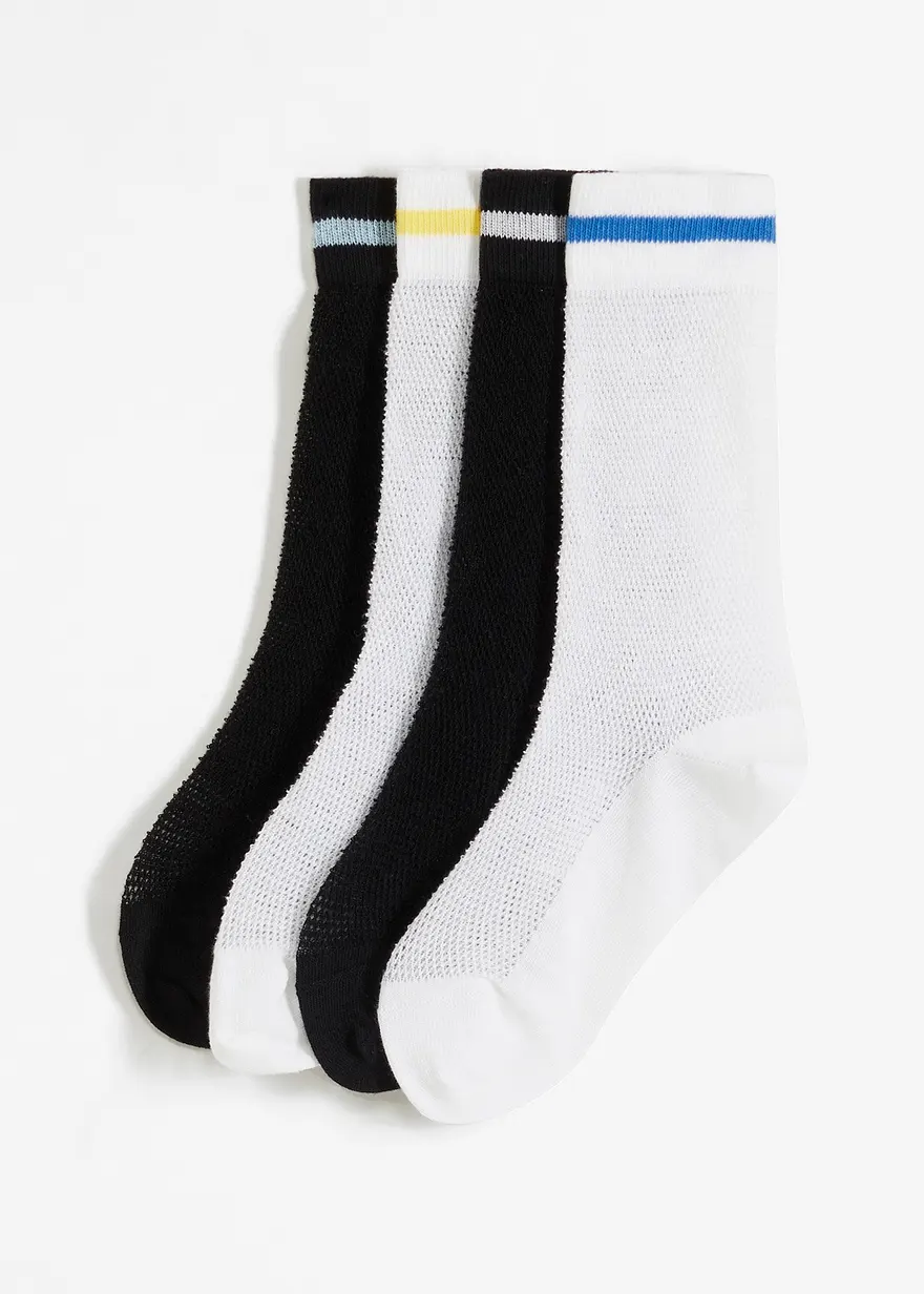 Tennissocken mit Struktur mit Bio-Baumwolle (4er Pack)
