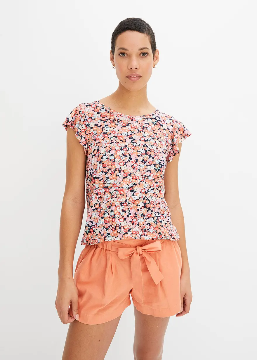 Shirt mit Volant-Ärmel