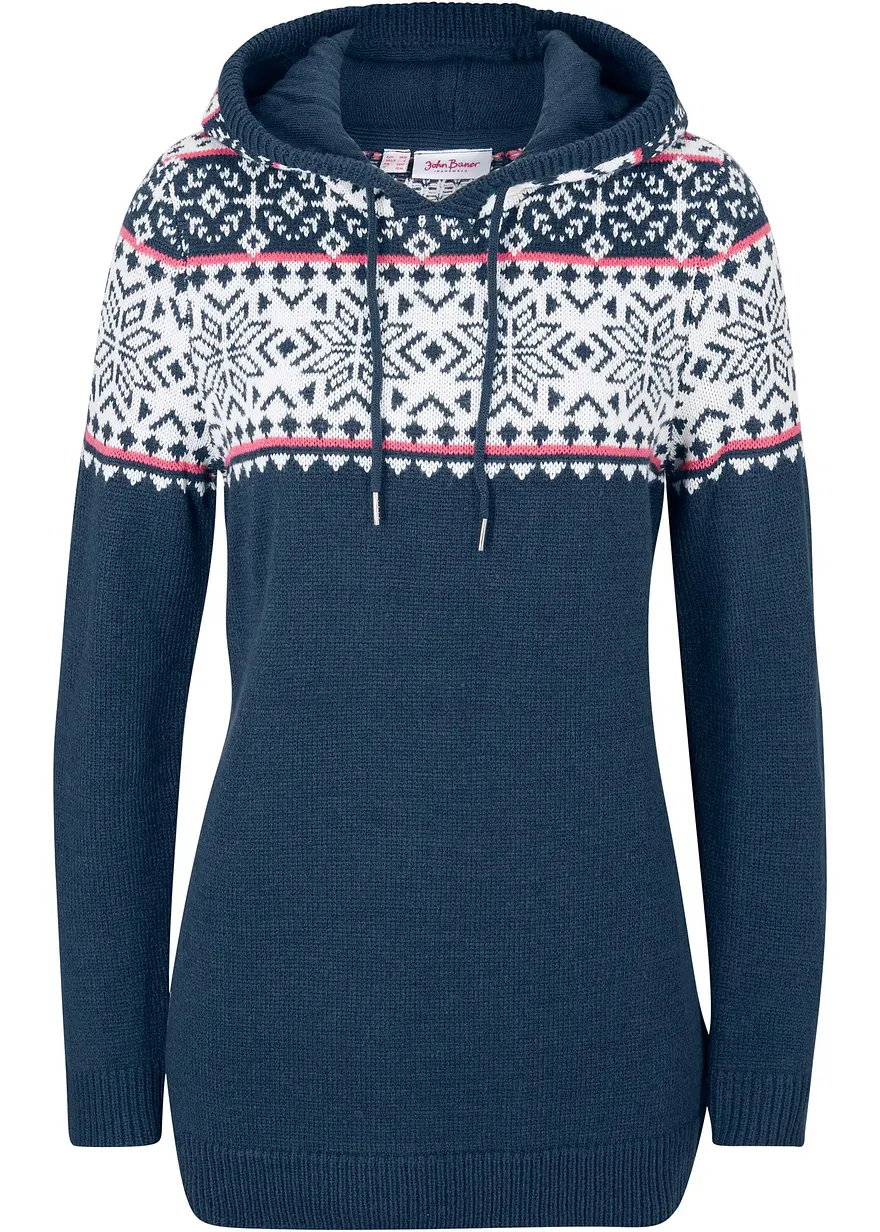 Strickpullover mit Kapuze