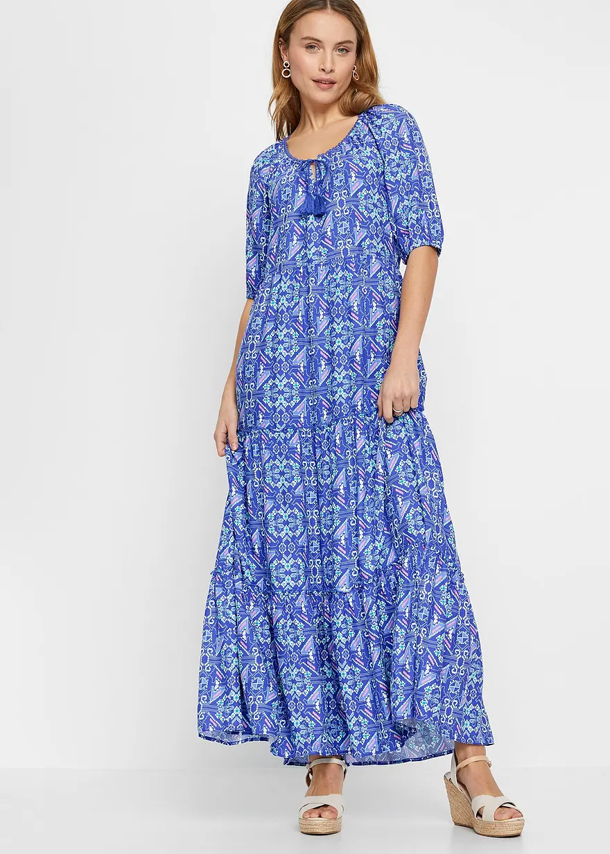 Bedrucktes Maxikleid aus nachhaltiger Viskose