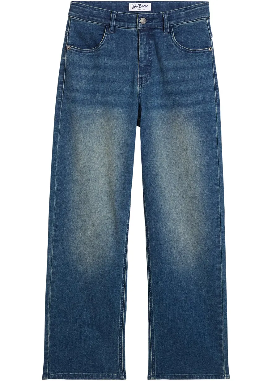 Extra Loose-Fit-Jeans mit Stretchanteil, Straight