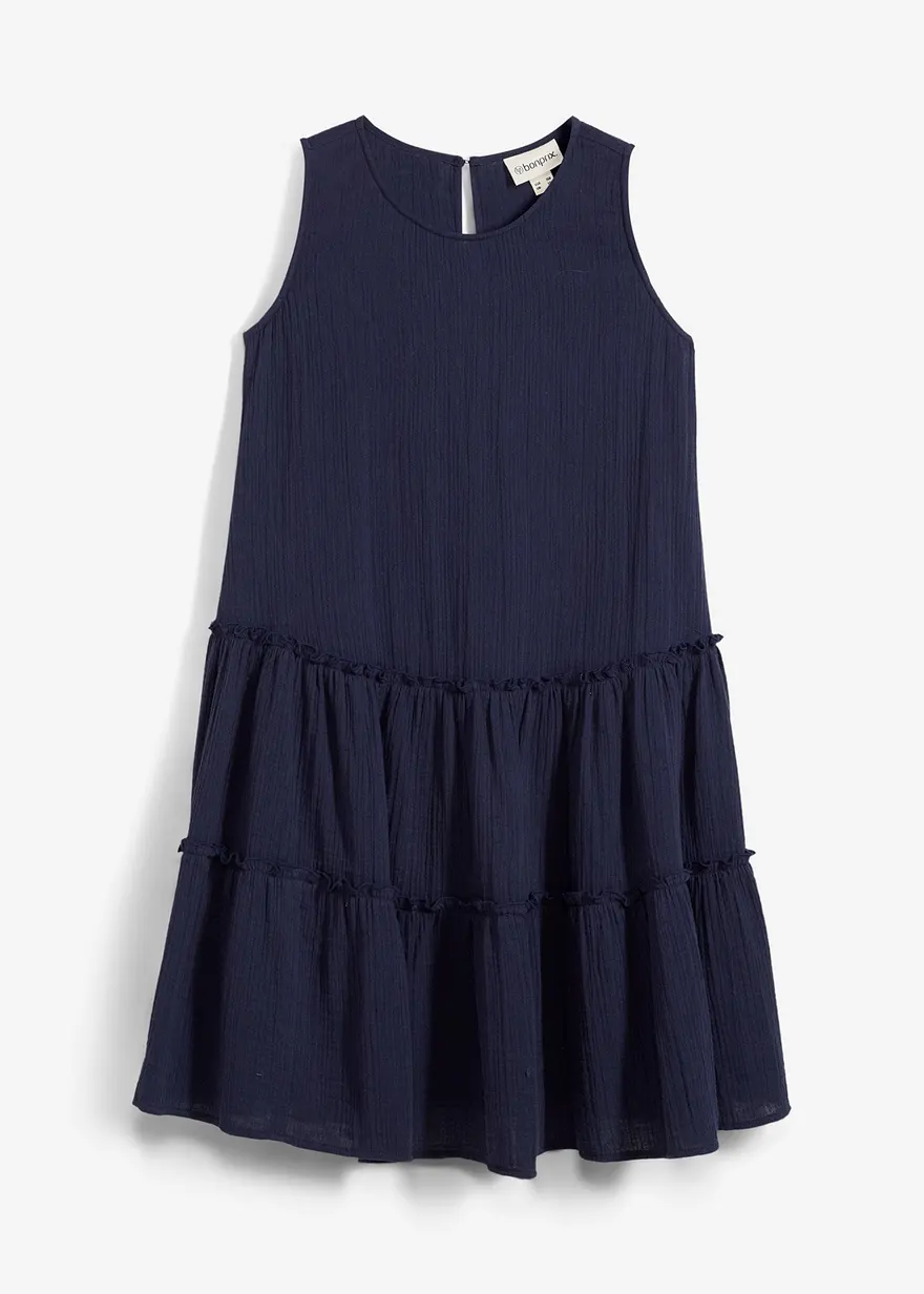 Midikleid aus luftigem Musselin