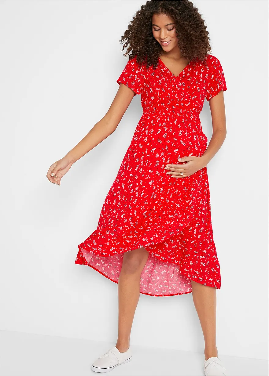 2-in-1 Umstands- und Stillkleid aus fließender Viskose