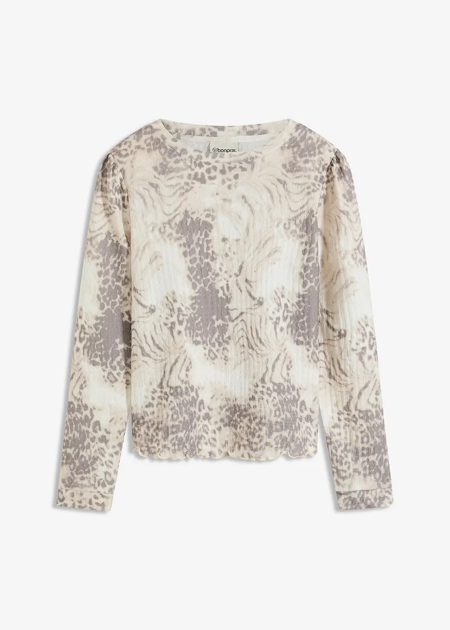 Langarmshirt mit Struktur