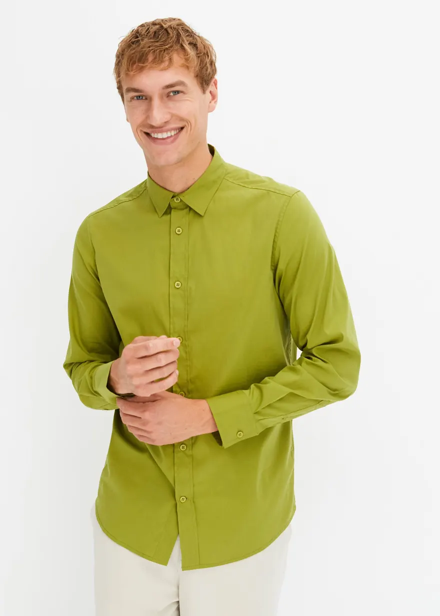 Business-Hemd mit Stretch, Slim Fit