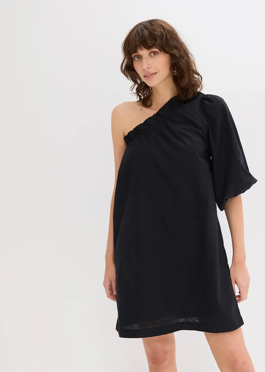 One-Shoulder-Kleid aus Baumwolle