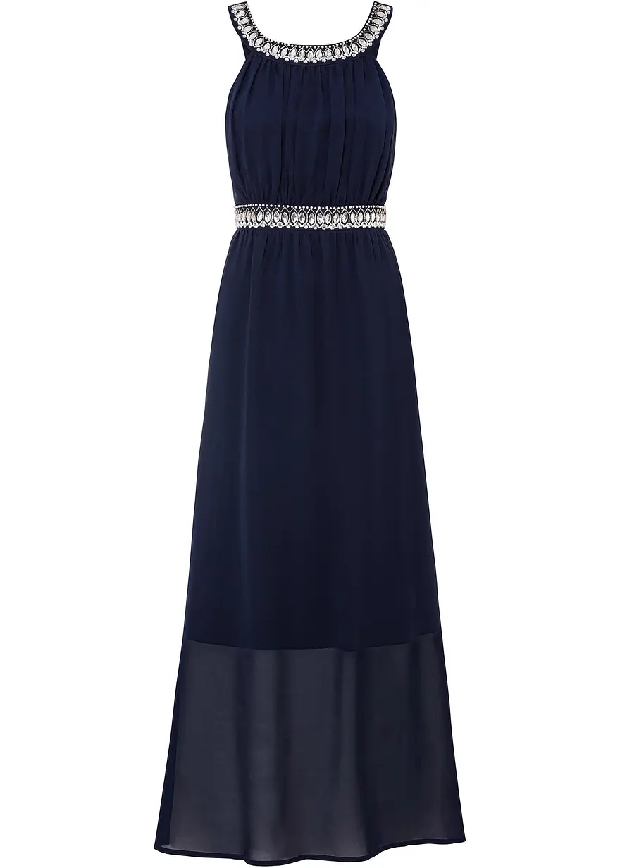 Maxikleid mit Strassstein-Applikation