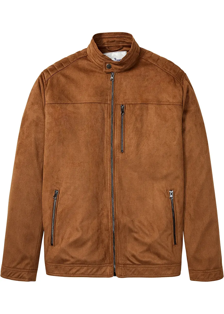 Jacke in Veloursleder-Optik