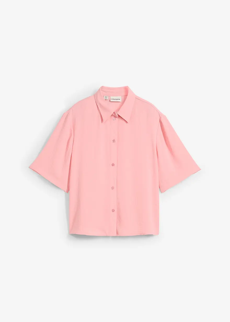 Boxy Bluse aus leichtem Crêpe