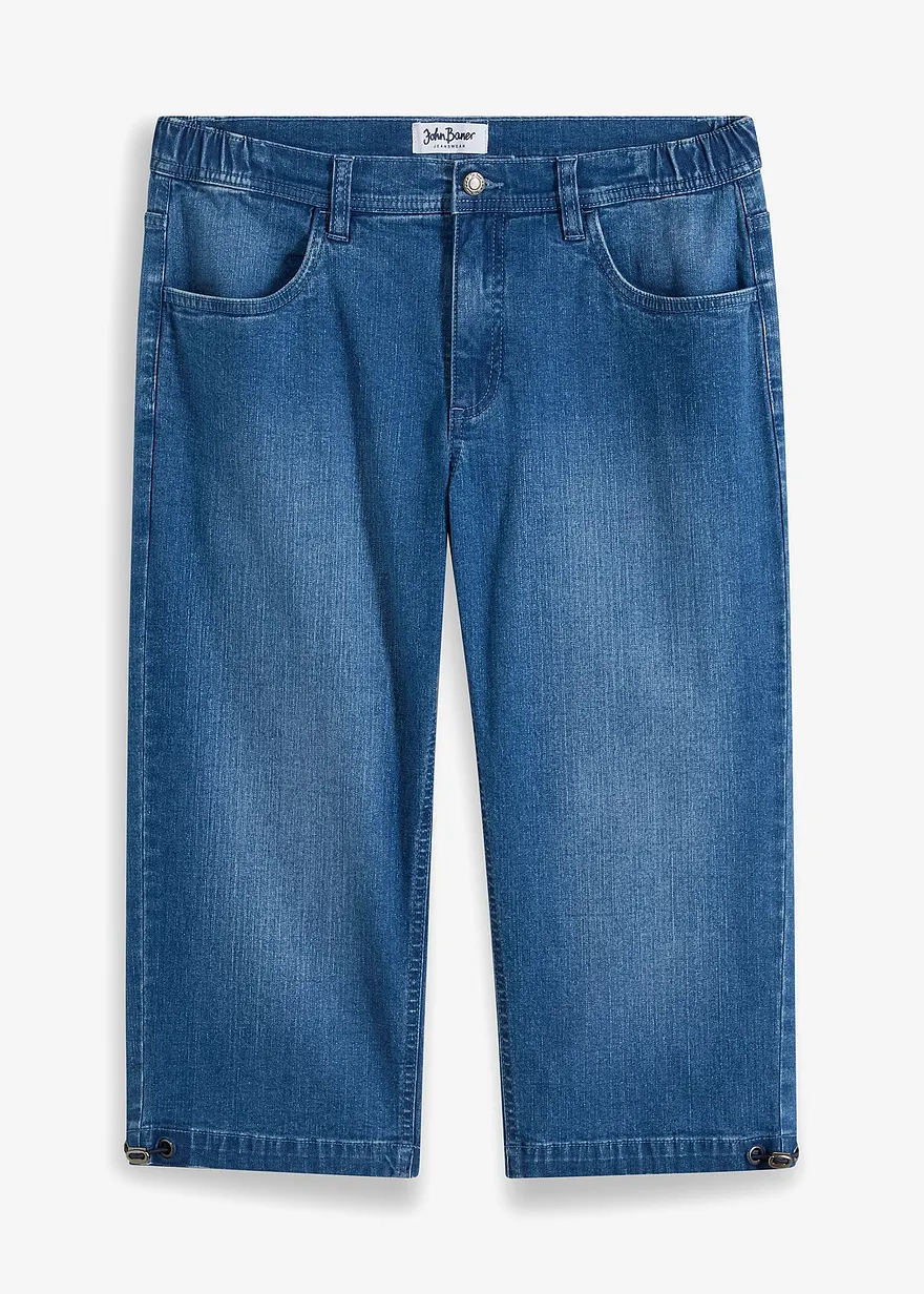 3/4-Stretch-Jeans, Regular Fit mit Komfortbund