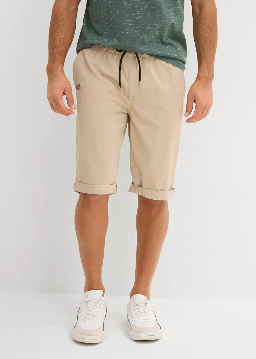 Schlupf-Bermuda aus reiner Baumwolle, Regular Fit