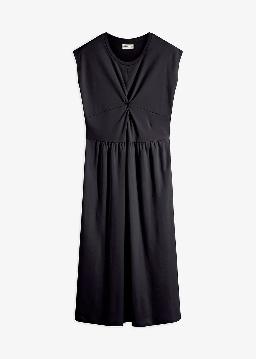 Ausgestelltes Jerseykleid mit Twistdetail