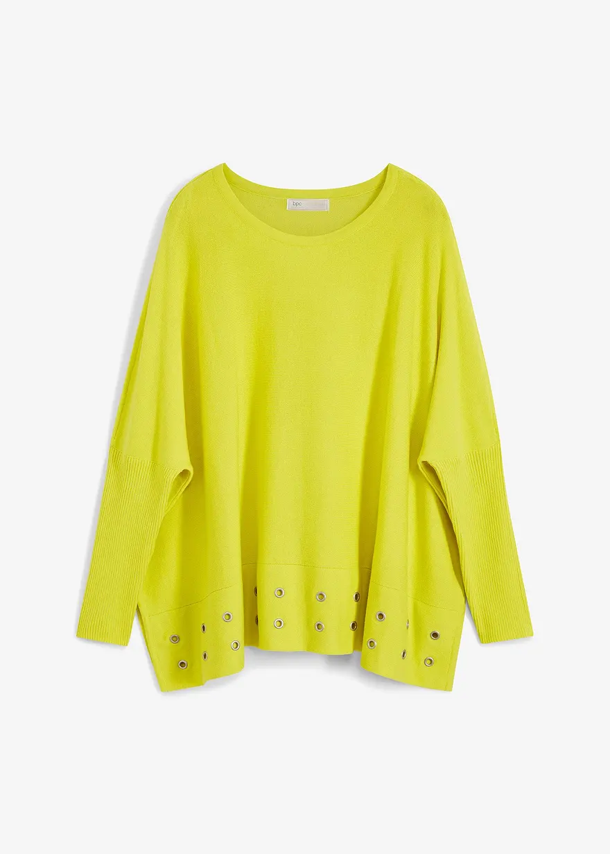 Poncho Pullover mit Ösen
