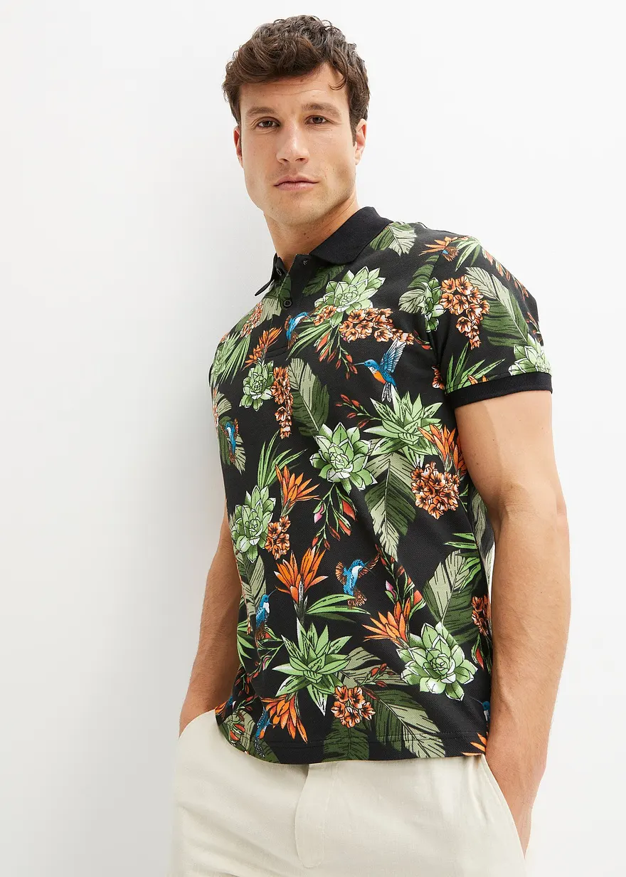 Piqué-Poloshirt aus reiner Baumwolle