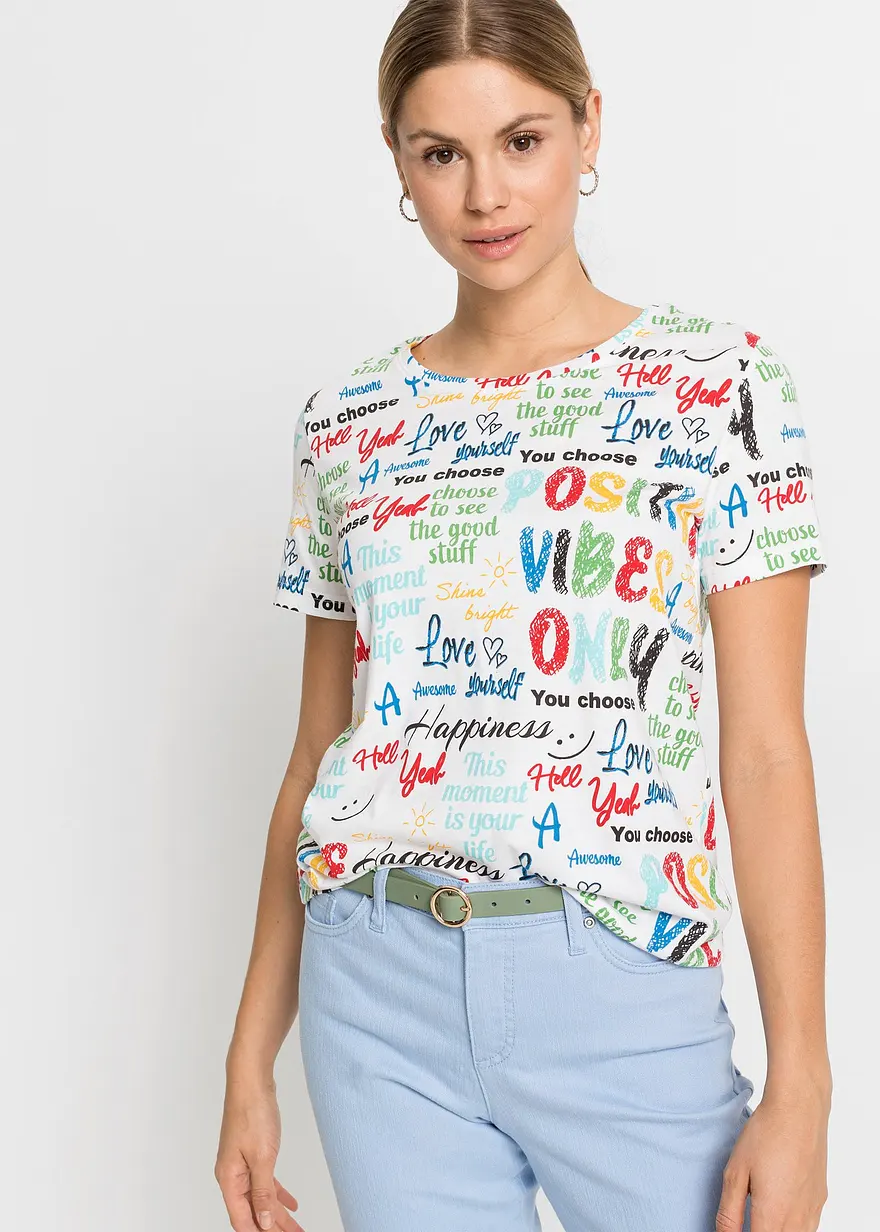 T-Shirt aus softem Viskose-Mix
