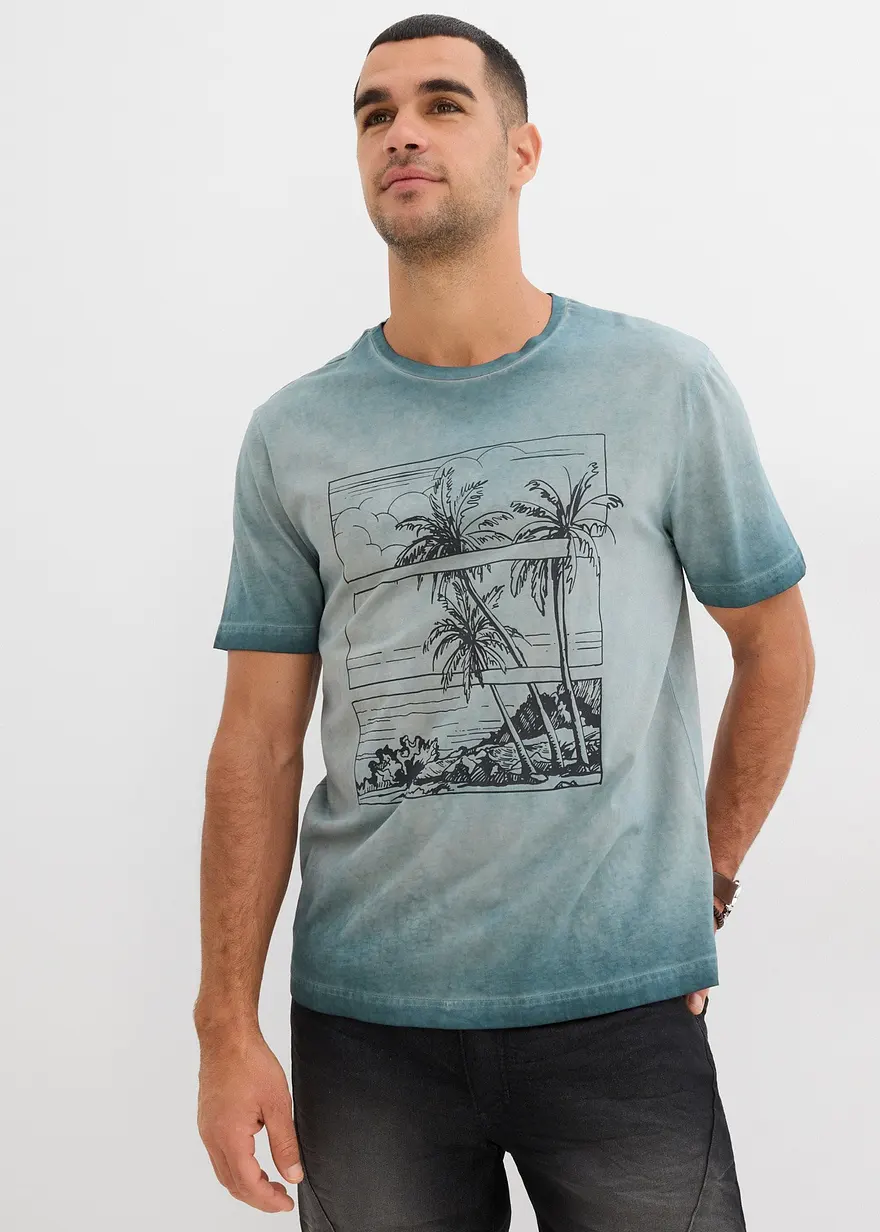T-Shirt in gewaschener Optik aus Bio-Baumwolle