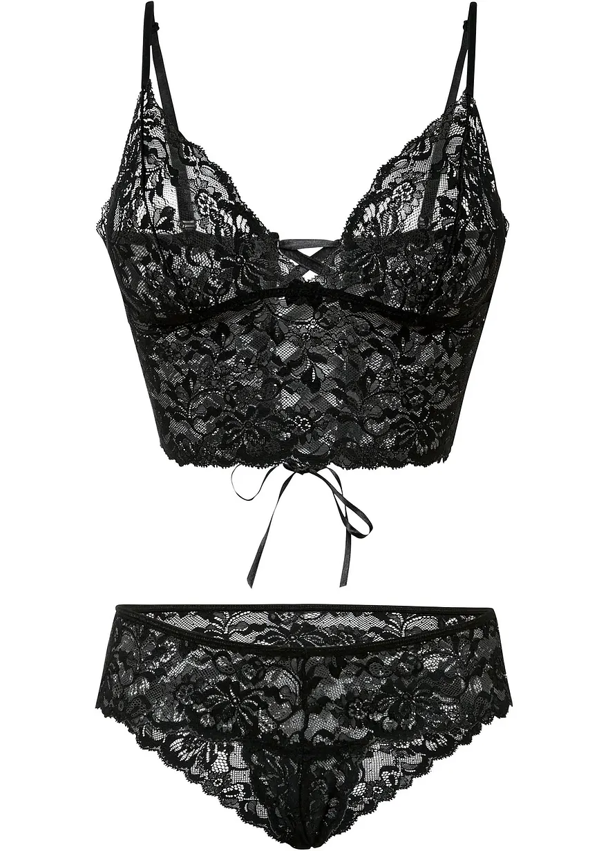 Bustier und String ouvert (2-tlg.Set)
