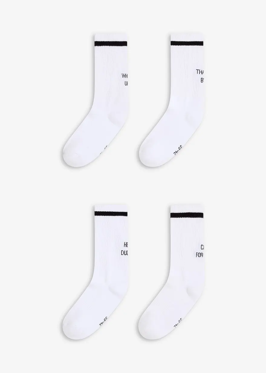 Tennissocken mit Bio-Baumwolle (4er Pack)