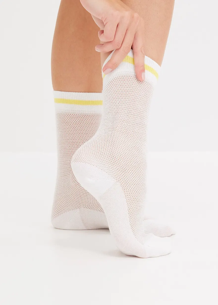 Tennissocken mit Struktur mit Bio-Baumwolle (4er Pack)